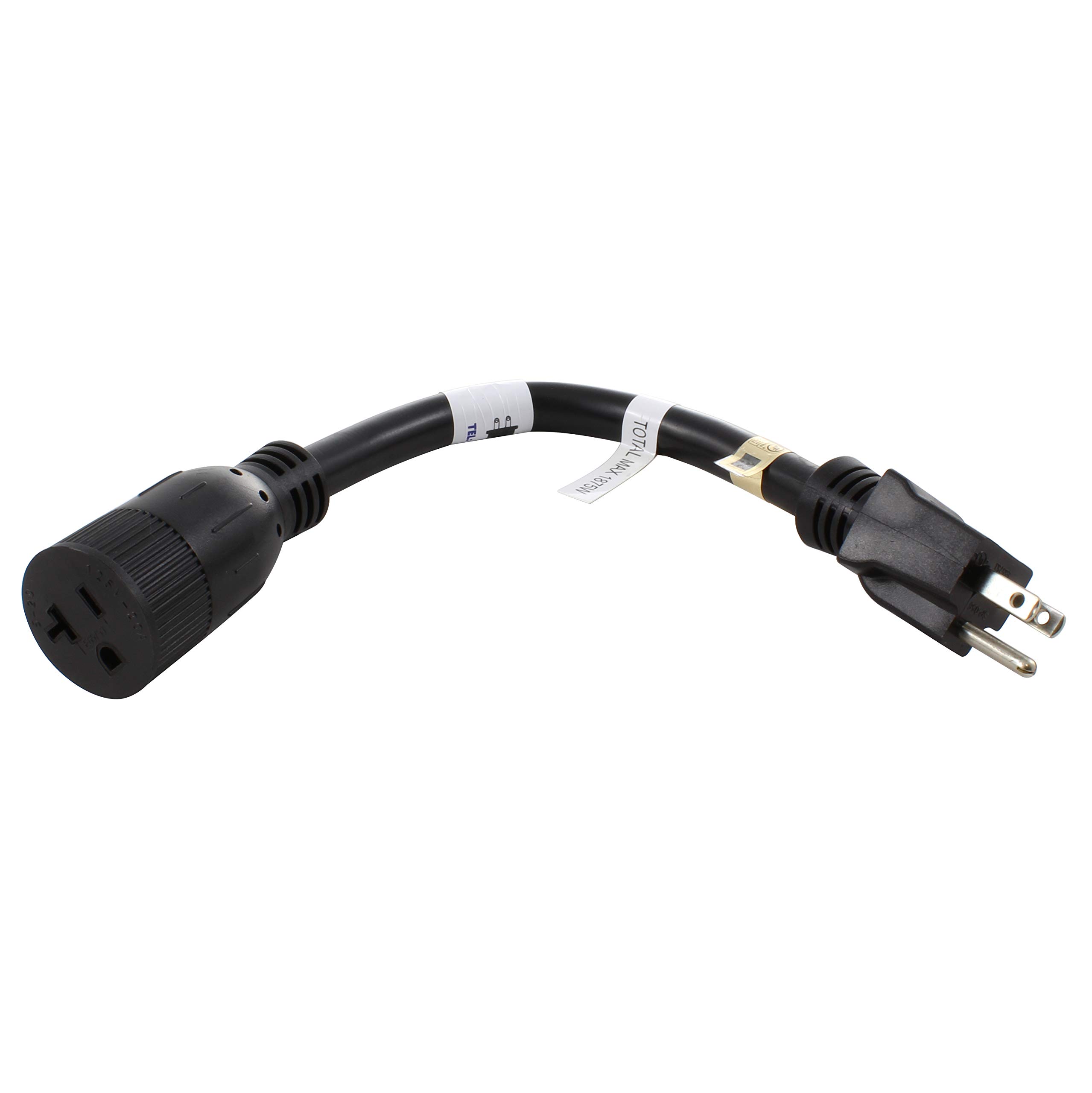 AC WORKS 15 to 20Amp 125Volt T-Blade Adapter (1PK-UL Cert AC WORKS 15 to 20Amp 125Volt T-Blade Adapter (1PK-UL Cert